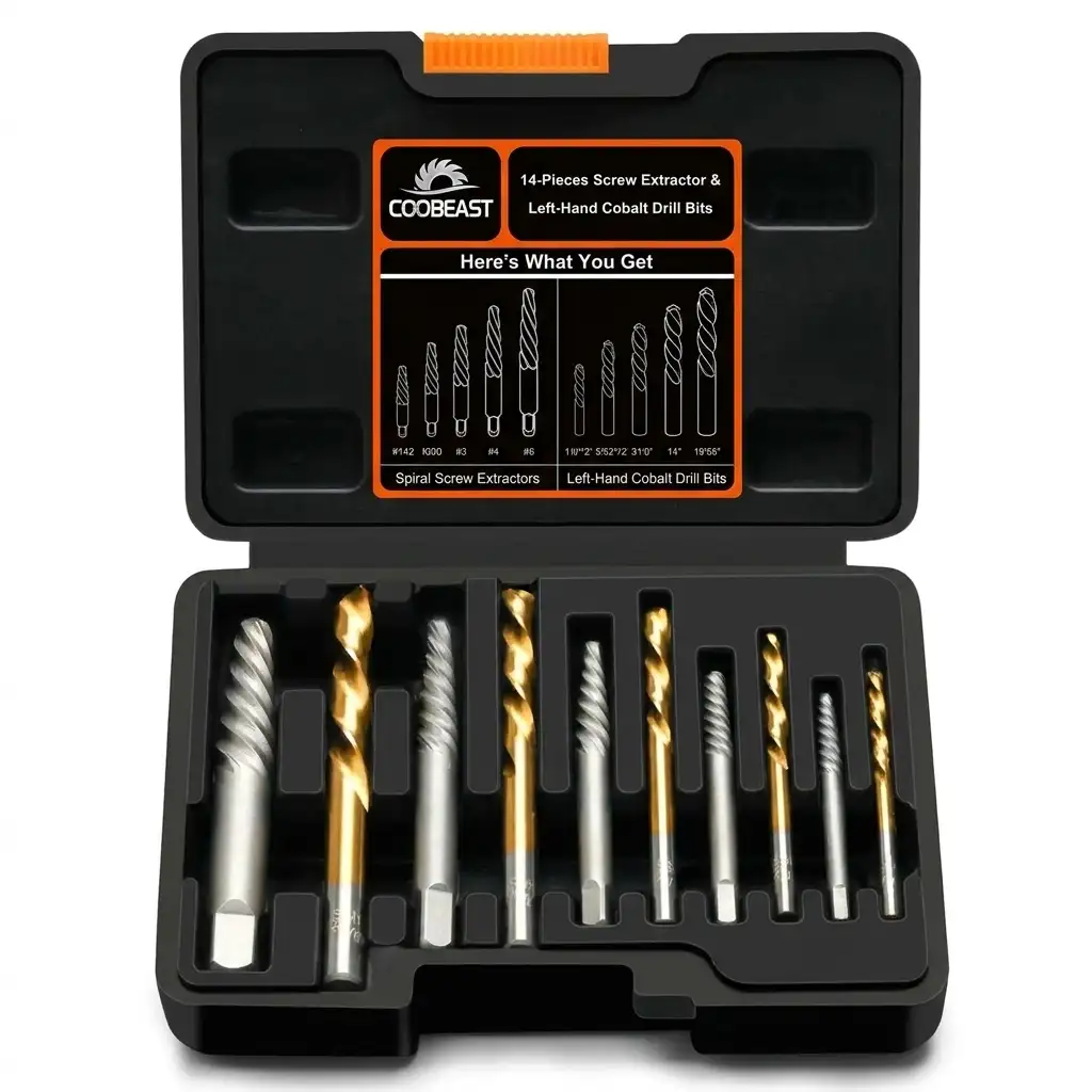 COOBEAST 14-piece screw extractor gift set for men